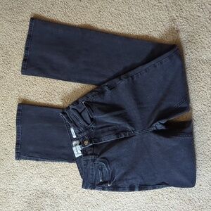New Look Brooke Black Flare Made in Turkey Jeans Size 2